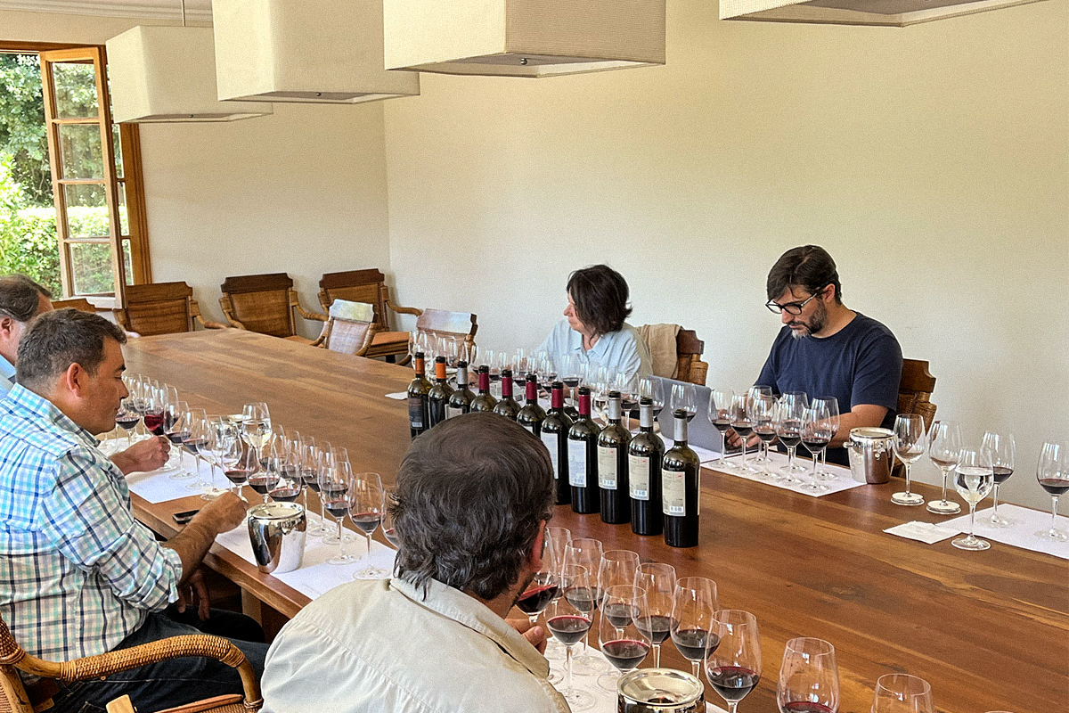 Don Melchor participó en degustación con Joaquín Hidalgo en Chile